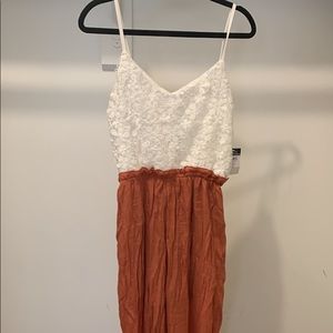 Eyelet top jumpsuit